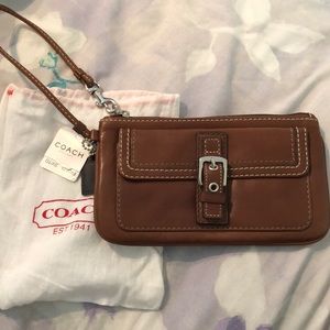 Brand New Coach Brown Wristlet